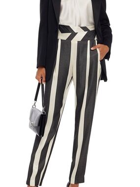 Michelle Mason Striped satin tapered pants